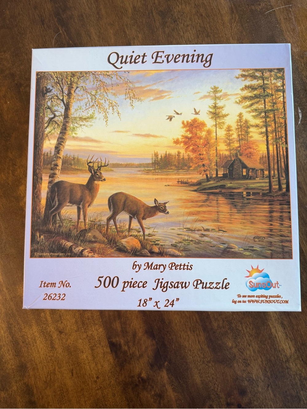 SunSout Quiet Evening 500-Piece Jigsaw Puzzle — Autumn Brown & Orange